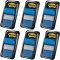 6x Zakładki samoprzylepne Post-it proste, indeksujące, folia, półtransparentne,  25x43mm, 1x50 sztuk, niebieski