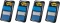 4x Zakładki samoprzylepne Post-it proste, indeksujące, folia, półtransparentne,  25x43mm, 1x50 sztuk, niebieski