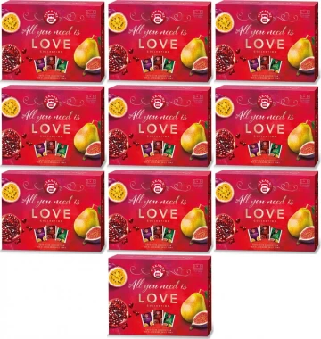 10x Zestaw herbat owocowych w kopertach Teekanne Love Collection, 3 smaki, 30 sztuk