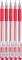 5x Długopis żelowy Pentel, K116, 0.6mm, czerwony