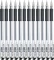 12x Długopis żelowy Pentel, K116, 0.6mm, czarny