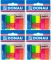 4x Zakładki samoprzylepne Donau, proste, indeksujące, folia, 12x45mm, 5x25 sztuk, mix kolorów neonowych
