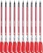 10x Długopis żelowy Rystor, GZ-031, 0.5mm, czerwony