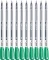 10x Długopis żelowy Rystor, GZ-031, 0.5mm, zielony