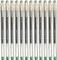 12x Długopis żelowy Pilot, G1, 0.5mm, zielony