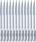 12x Długopis żelowy Pentel Hybrid Gel K118, 0.8mm, srebrny