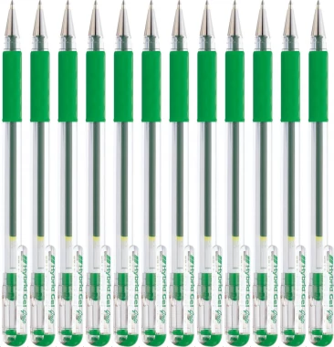 12x Długopis żelowy Pentel Hybrid K116, 0.6mm, zielony