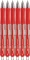 6x Długopis żelowy automatyczny Uni, UMN-152 Signo, 0.5 mm czerwony