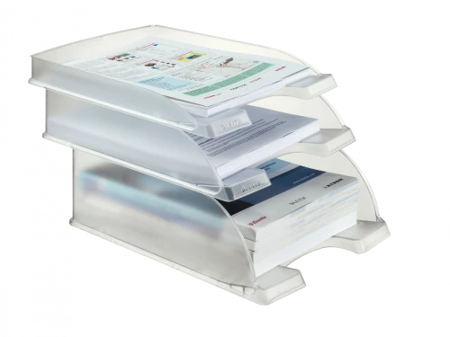 5x Półka na dokumenty Leitz Plus Standard, A4, plastikowa, przezroczysty