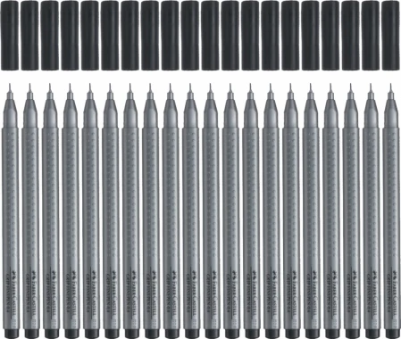 20x Cienkopis Faber-Castell, Grip, 0.4mm, czarny