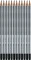 12x Ołówek z gumką Faber Castell Grip 2001, HB, srebrno-czarny