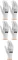 5x Rękawice tkaninowe Ardon Buddy Evo A9222/06,  nakrapiane, rozmiar 10, biały