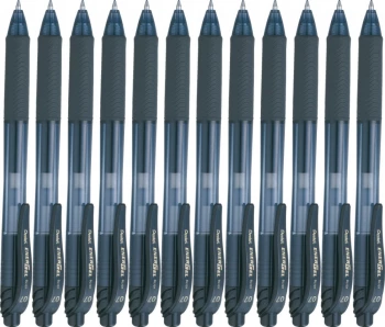 12x Pióro kulkowe automatyczne Pentel, EnerGel BL-107, 0.7mm, czarny