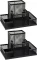 2x Przybornik na biurko Net Z3318, 4 przegrody, 150x100x100mm, czarny