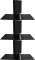 3x Segregator prezentacyjny Biurfol, A4, szerokość grzbietu 40mm, do 150 kartek, 4 ringi, czarny