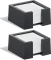 2x Pojemnik z białymi karteczkami Durable Visifix Cubo, 115x115x60mm,  500 karteczek (90x90mm), czarny