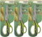 3x Nożyczki biurowe Leviatan Smart 3D210, 21cm, zielony