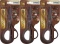 3x Nożyczki biurowe Leviatan Smart 3D175T, teflon, 17.5cm, brązowy