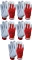 5x Rękawice wzmacniane M-Glove Technik, rozmiar 10, biało-czerwony