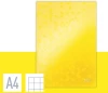 2x Brulion w kratkę Leitz Wow, A4, twarda oprawa, 80 kartek, żółty