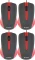 4x Mysz przewodowa Yenkee USB Suva, optyczna, czerwono-czarny