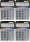 4x Kalkulator biurowy Vector CD-2462, 12 cyfr, srebrno-czarny
