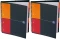 2x Kołonotatnik Oxford Organiserbook, A4+ w kratkę, 80 kartek, szary