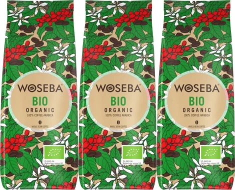 3x Kawa ziarnista Woseba Bio Organic, 500g