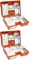 2x Apteczka przemysłowa przenośna PK-MOT K10.2, w walizce, z wyposażeniem (DIN 13157), pomarańczowy