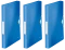 3x Teczka plastikowa z gumką Leitz Wow, A4, 30mm, niebieski