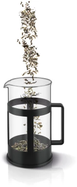 4x Zaparzacz tłokowy do herbaty i kawy Lamart LT7048, 1l, 10x21cm, szkło, przezroczysty