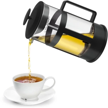 4x Zaparzacz tłokowy do herbaty i kawy Lamart LT7048, 1l, 10x21cm, szkło, przezroczysty
