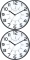 2x Zegar ścienny Unilux Pop, 28.5cm, tarcza kolor biały, rama kolor czarny