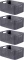 4x Koszyk Curver Rattan Style Box M, 18.5l, szary