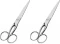 2x Nożyczki biurowe Leniar, metal, 17.8cm, srebrny