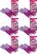 6x Rękawice lateksowe domowe, zapachowe York Rosie,  z powłoką antybakteryjną, rozmiar S, 1 para, różowy (c)