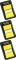 3x Zakładki samoprzylepne Post-it proste, indeksujące, folia, pótransparentne, 25x43mm, 1x50 sztuk, żółty