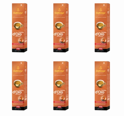 6x Kawa w kapsułkach Dallmayr Crema D´Oro Intensa UTZ, 10 sztuk,  78g