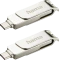 2x Pendrive Hama C-Rotate Pro, 128GB, obracany, USB 3.0, srebrny