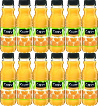 12x Sok pomarańczowy 100% Cappy, butelka PET, 0.33l