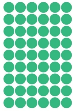 10x Etykiety Avery Zweckform, okrągłe, średnica 12mm, 270 sztuk, zielony