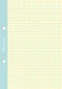 5x Wkład do segregatora w kolorową kratkę Interdruk, A5, 50 kartek, kolorowy margines