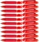 10x Długopis automatyczny Q-Connect, 1mm, wymazywalny, czerwony