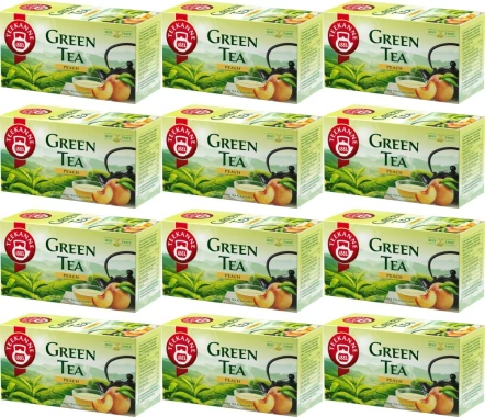 12x Herbata zielona smakowa w kopertach Teekanne Green Tea Peach, brzoskwinia, 20 sztuk x 1.75g