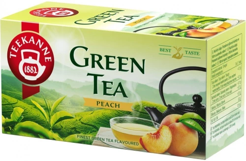 12x Herbata zielona smakowa w kopertach Teekanne Green Tea Peach, brzoskwinia, 20 sztuk x 1.75g