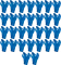 50x Rękawice nitrylowe Ansell Virtex 79-700, rozmiar 8, niebieski (c)