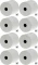 8x Rolka termiczna Emerson, 80mm x 60m, 50+/- 6g/m2, BPA Free, biały