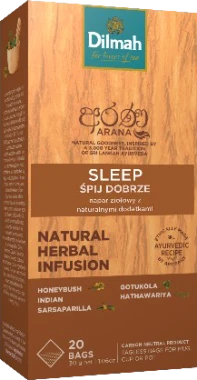 12x Herbata funkcjonalna w torebkach Dilmah Arana Sleep / Śpij dobrze, 20 sztuk x 1.5g