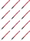12x Ołówek automatyczny Pentel A300, 0.3mm, z gumką, czerwony