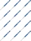 12x Wkład do długopisu Parker, M, żelowy, niebieski